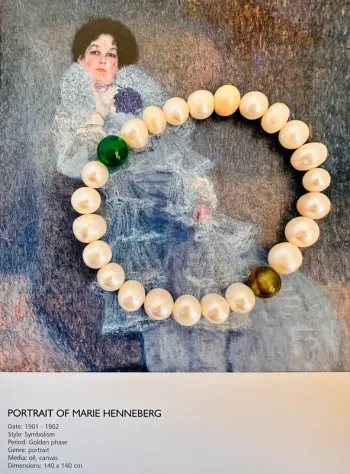 Bracelet vintage unique en perles naturelles