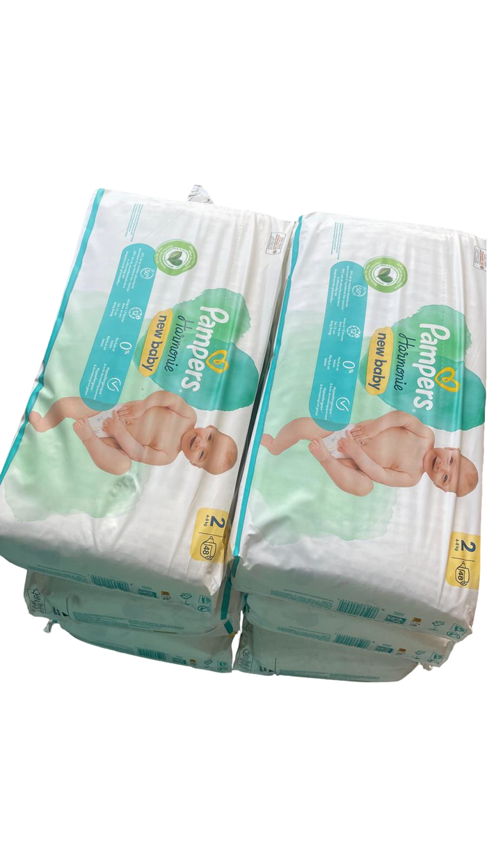 Lot de 288 Couches Pampers Harmonie 4 - 8 kg Taille 2 Neuf