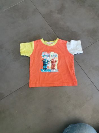 Tee-shirt manches courtes robots in extenso 18 mois
