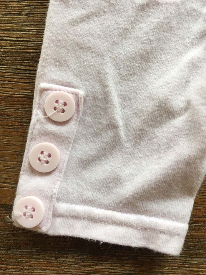 Lot 2 leggings roses/imprimé léopard/uni clair/1-3mois - photo numéro 3