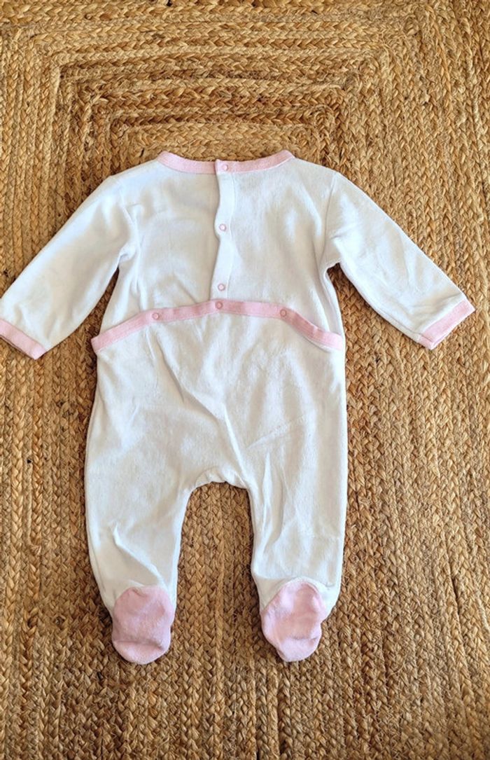 Joli Body Pyjama Dors-bien blanc et rose 6mois - photo numéro 2