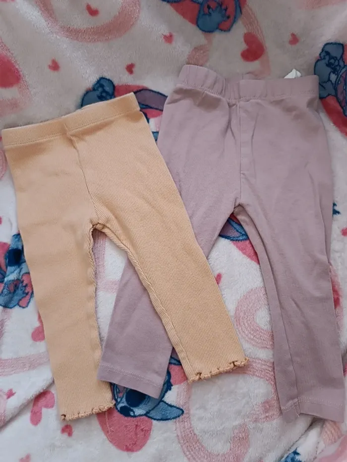 Lot leggings gemo Kiabi taille 12 mois - photo numéro 2
