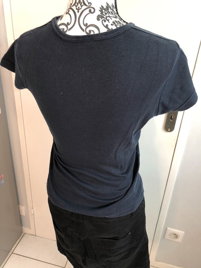 Teeshirt marine avec strass bleus taille S - photo numéro 3