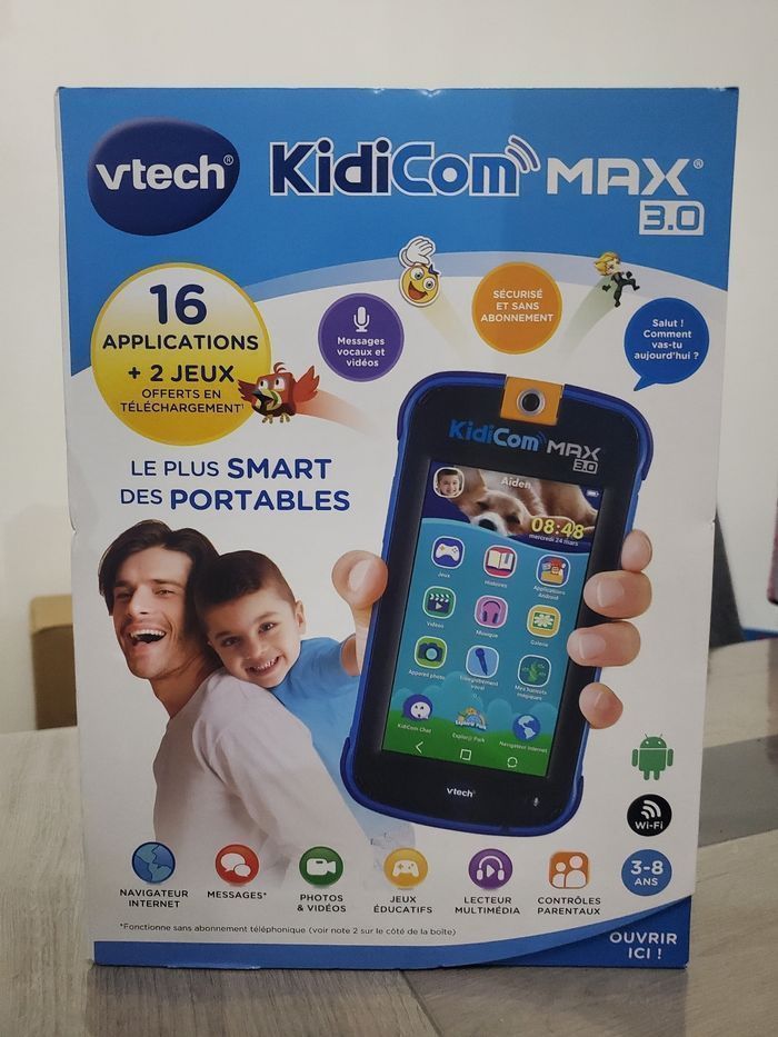 KidiCom Max VTECH Téléphone portable bleu. - photo numéro 1