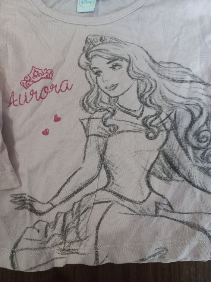 T-shirt M.L. "Aurore" disney 18mois - photo numéro 3