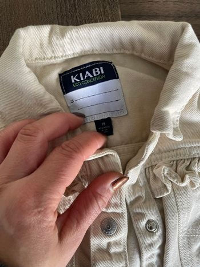 Veste en jean beige Kiabi 18 mois - photo numéro 3