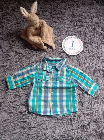 Chemise à carreaux longues manches bébé garçon