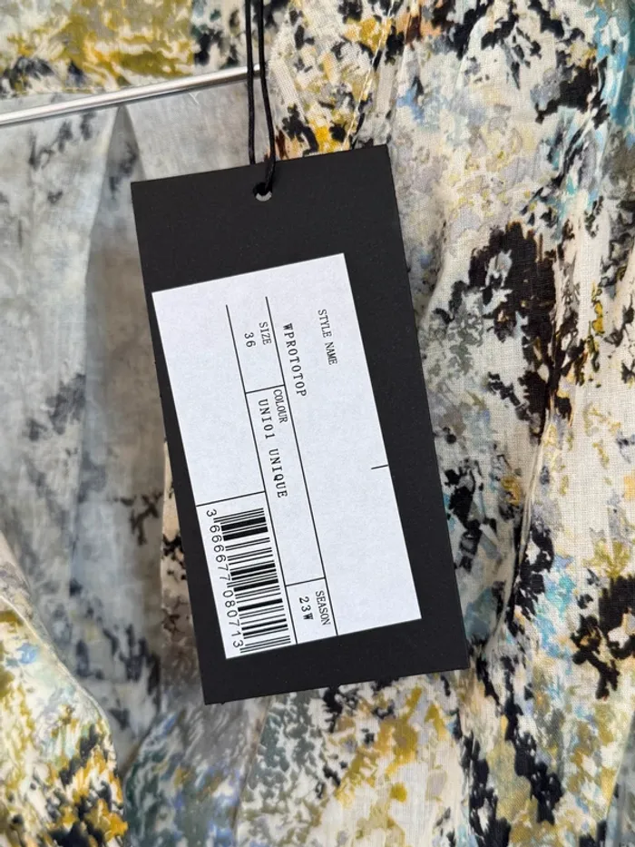 Robe IRO imprimée bleu vert - photo numéro 7