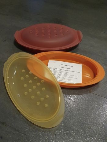 Lot de 2 cuit saveur silicone orange et rouge
