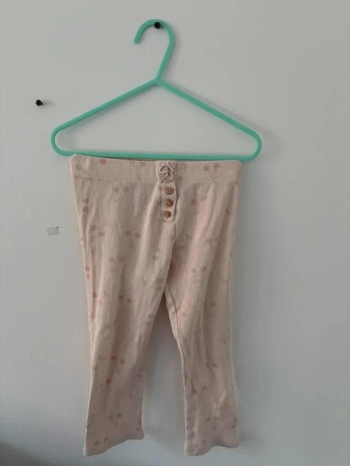 Legging rose à cerises Kiabi – Taille 36 mois (90/97 cm)