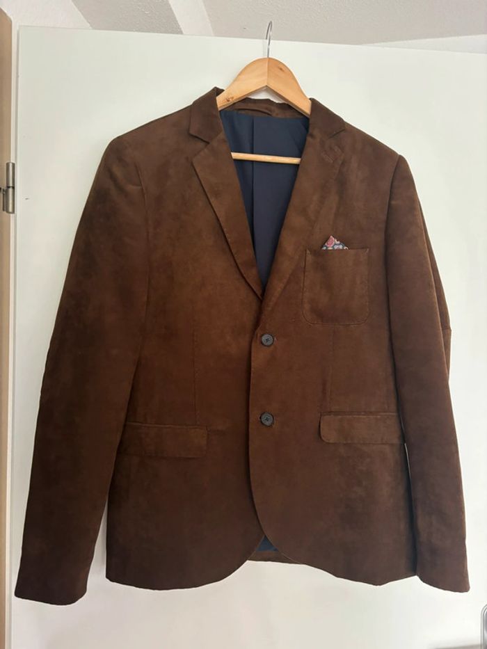 Veste de costume Devred marron effet daim Taille 50
