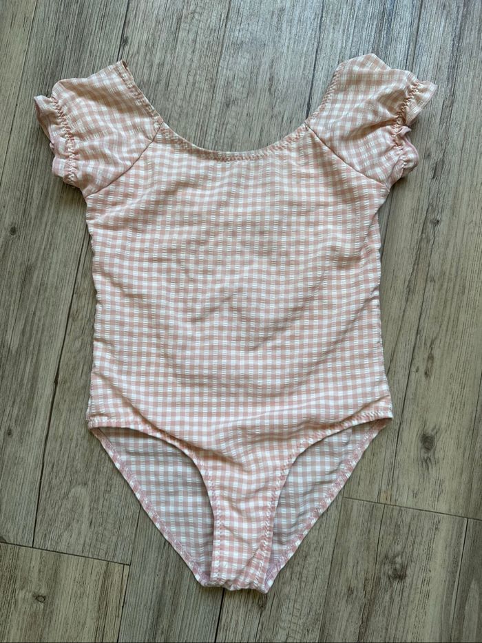 Maillot de bain body Vichy rose Zara 3/4 ans