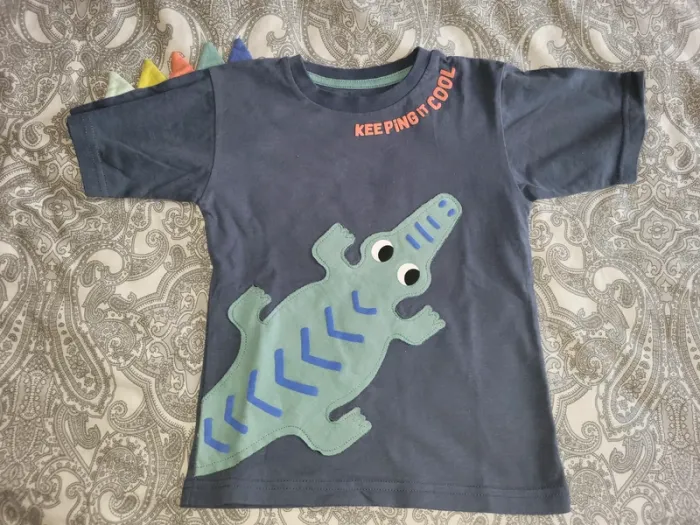 T-shirt manches courtes crocodile 🐊 nutmeg 3 4 ans