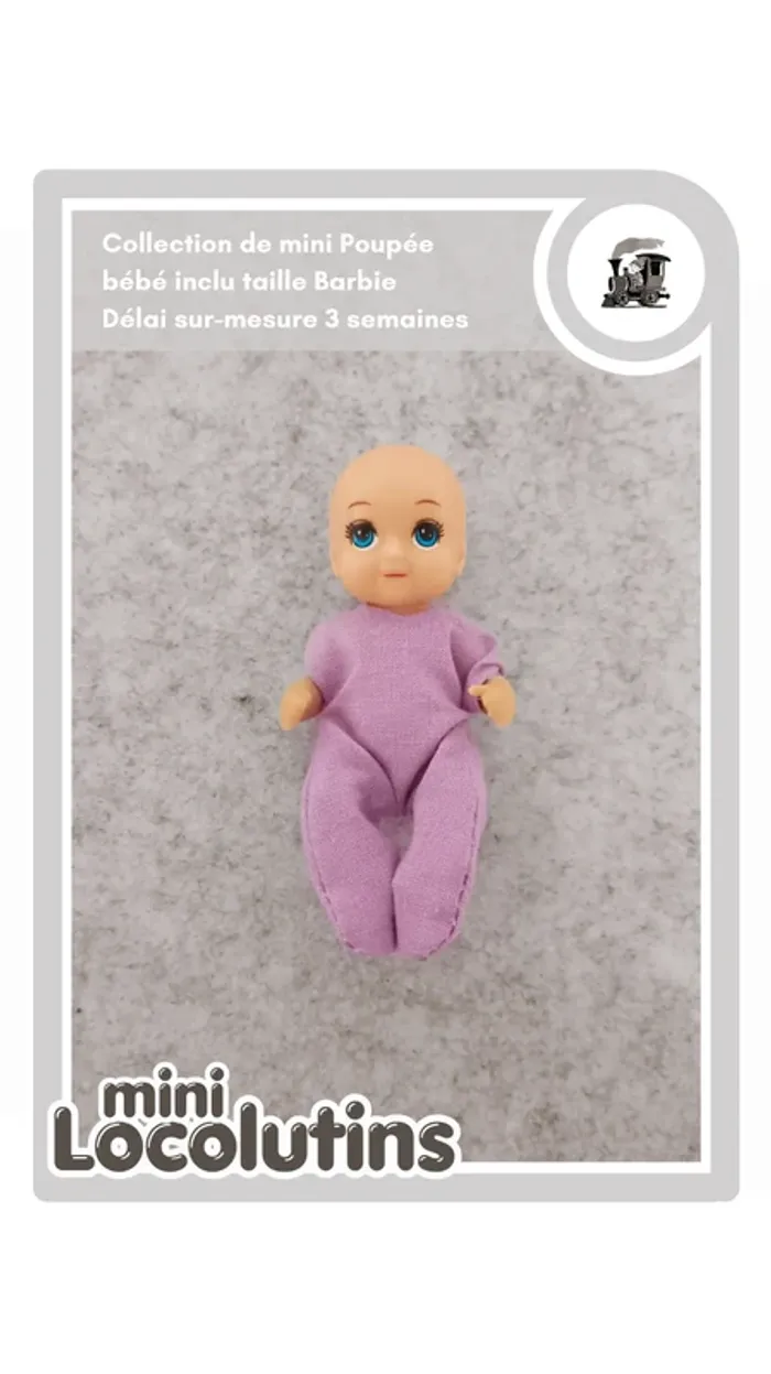 🚂 Poupée bébé miniature taille Barbie