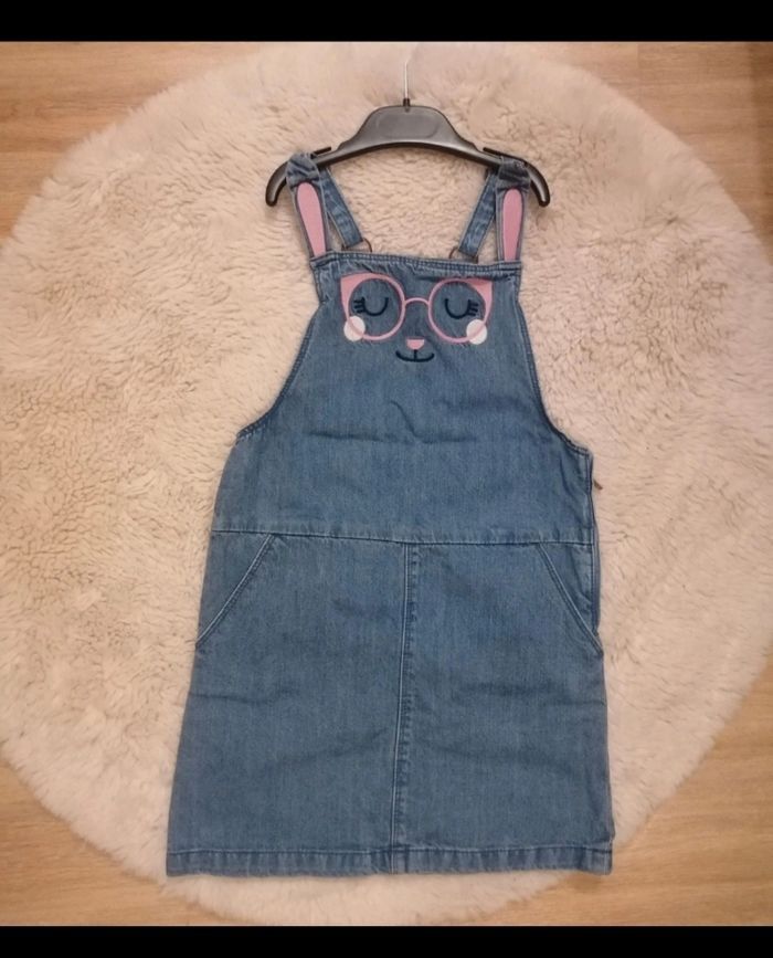 Robe salopette en jean 8 ans