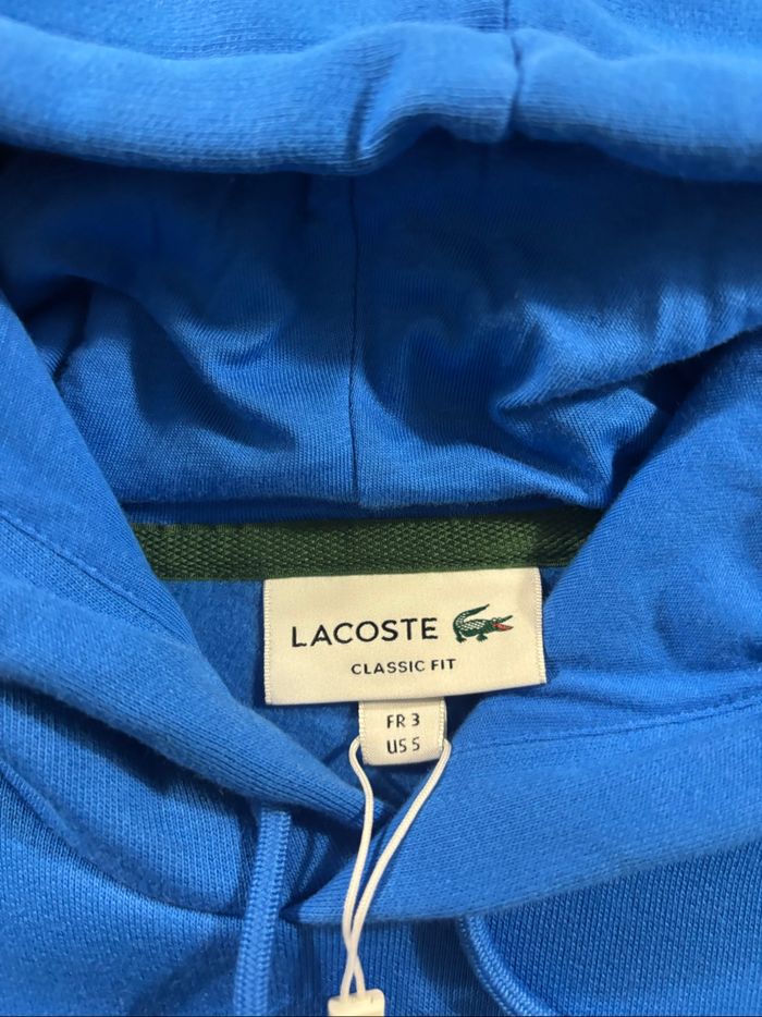 Pull à capuche Lacoste Bleu Taille S Neuf avec étiquette - photo numéro 5