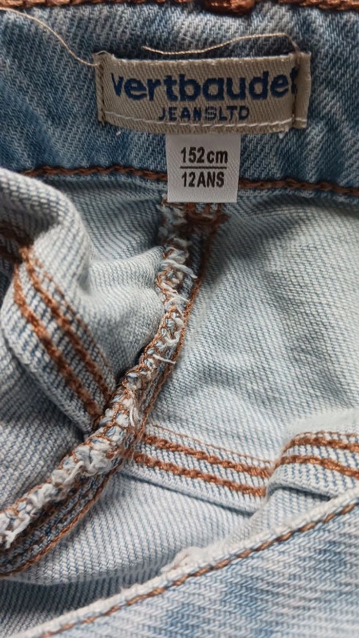 Salopette en jean 12 ans fille Vertbaudet 12 ans / 152 cm· - photo numéro 3