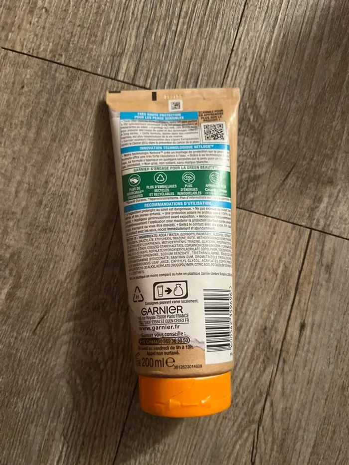 Crème solaire - Sensitive expert + lait - Garnier - photo numéro 2