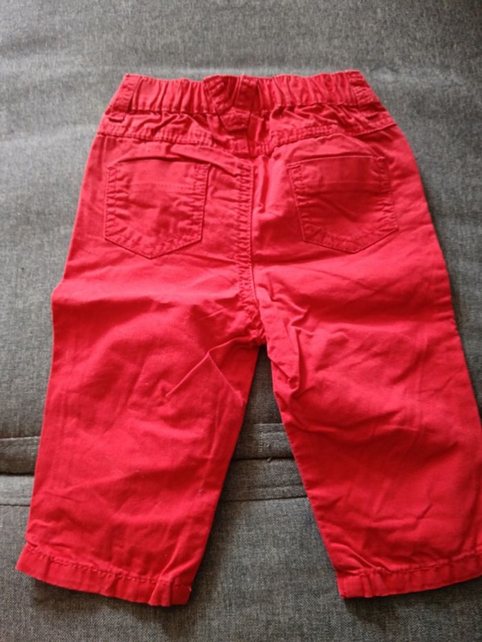 Jeans cyrillus rouge - photo numéro 3
