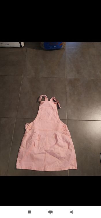 Robe salopette neuve rose fluo 12 ans