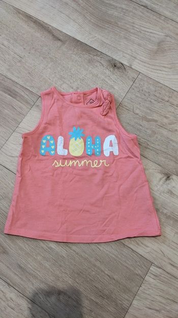 Débardeur d'été Rose Tex 12 Mois