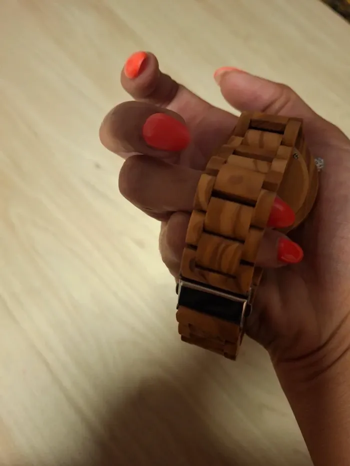Magnifique montre en bois bambou homme - photo numéro 3