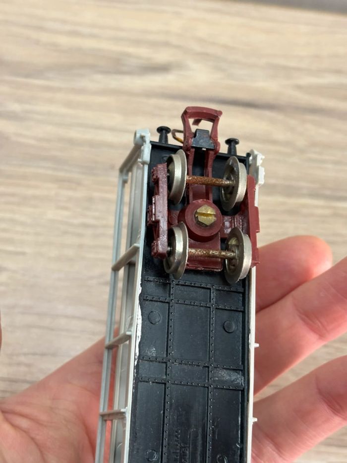 Wagon transport de véhicule jouef, petit train vintage jouet - photo numéro 6