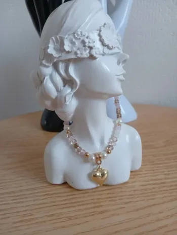 Collier bling bling ados adulte enfant avec motif coeur