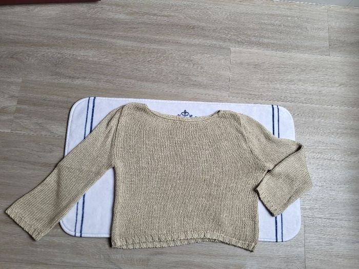 Pull en maille beige