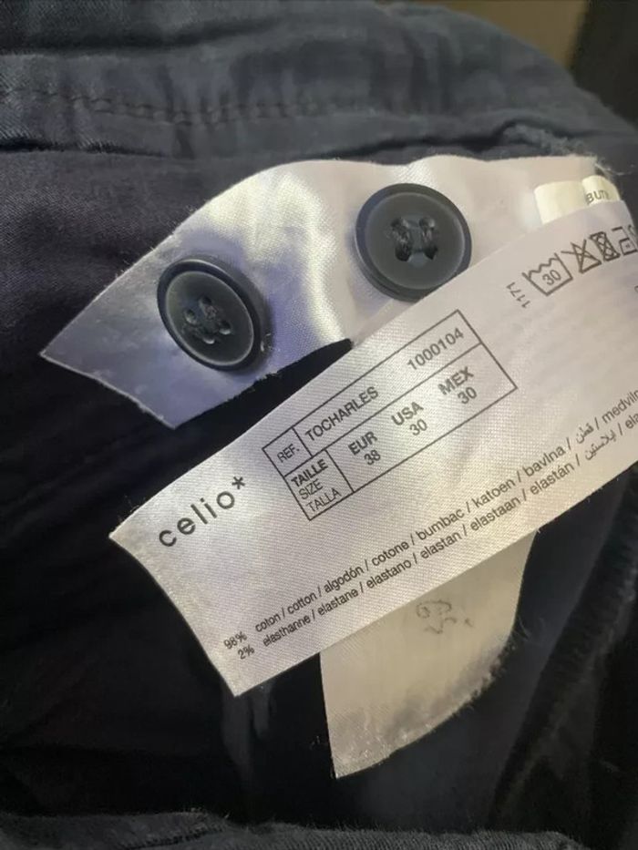 Pantalon Slim Bleu Marine Celio T38 - photo numéro 4