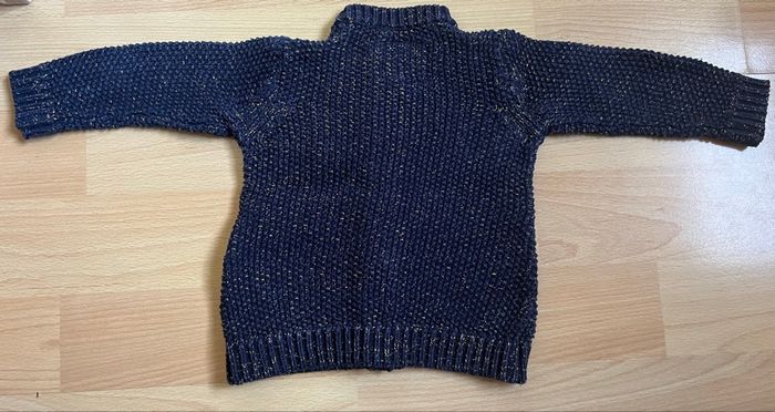 Gilet bébé bleu marine et doré 1M - photo numéro 4