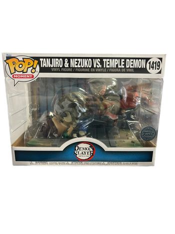 Figurine Funko Pop Moment Demon Slayer Tanjiro et Nezuko Vs Temple Demon 1419 neuf