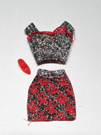 Barbie Great Weekend Fashion black, white & red dress - #68014 - Barbie Mattel - 1995
