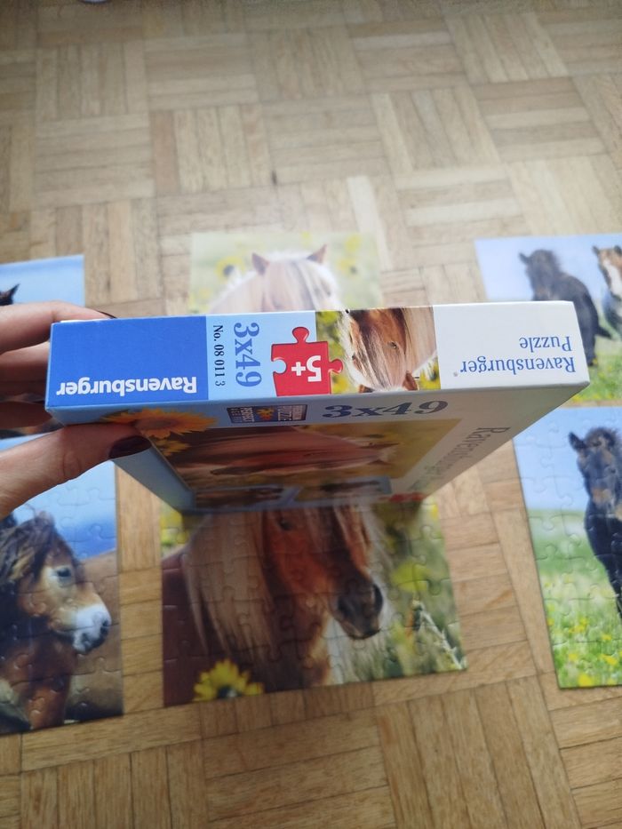 Puzzle chevaux 3×49 ravensburger - photo numéro 3