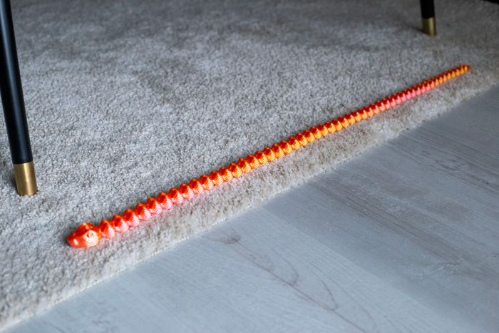 Serpent articulé 78 cm - Orange & Rose Gold - Jouet déco flexible - photo numéro 8