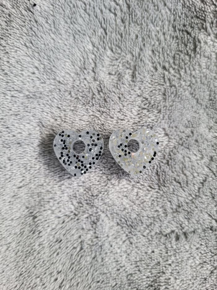 Pampilles cœurs pailletées - photo numéro 3