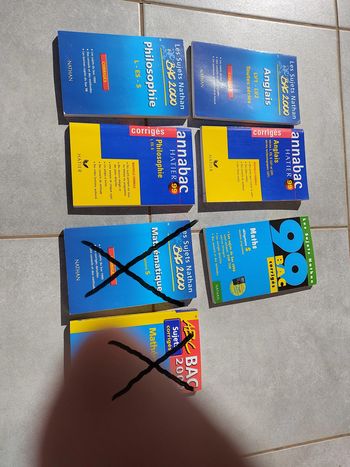 Vends annabac 1999 2000 maths anglais philo. Lot ou unité.