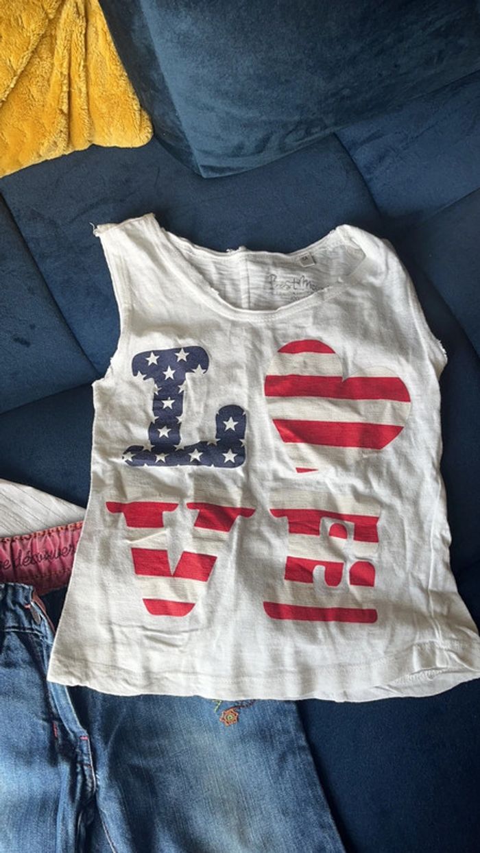 Zara Lot pantacourt + 2 hauts 5/6 ans - photo numéro 3