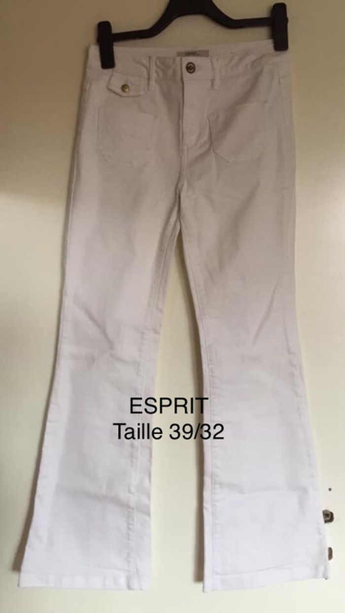 Jeans Esprit blanc Taille 39/32 Flare