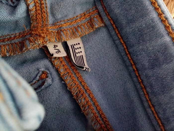 4/5 ans ensemble original Marines et orchestra chemise a carreaux et jean prinr ete/excellent état - photo numéro 7