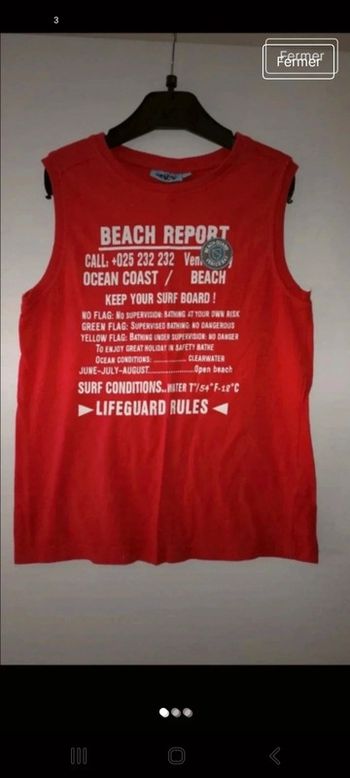 Débardeur garçon 10 ans