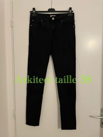 Pantalon noir extensible taille haute coupe skinny arkitect taille 38