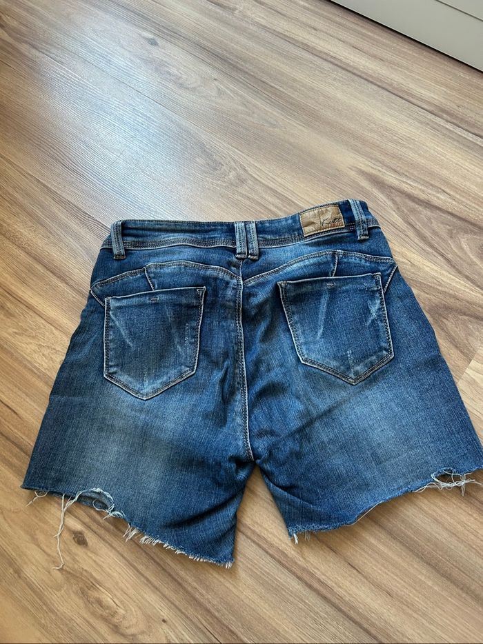 Short en jean bleu foncé Kate Paris Taille M - photo numéro 7
