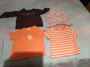 lot de 4 tee-shirt en 9 mois