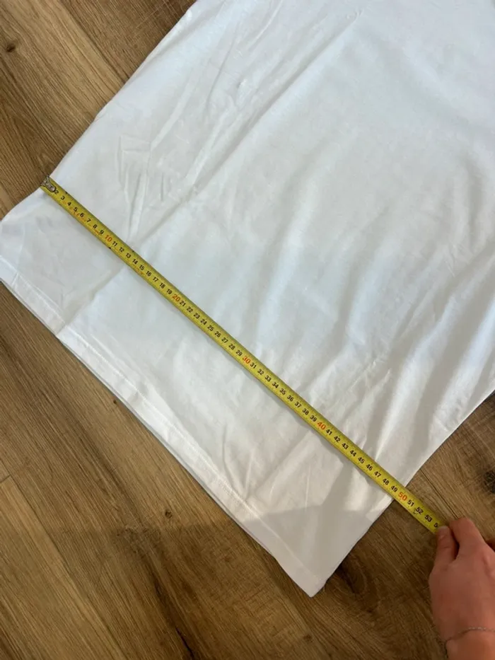T-shirt homme blanc basique col V taille 38 taille M - photo numéro 4