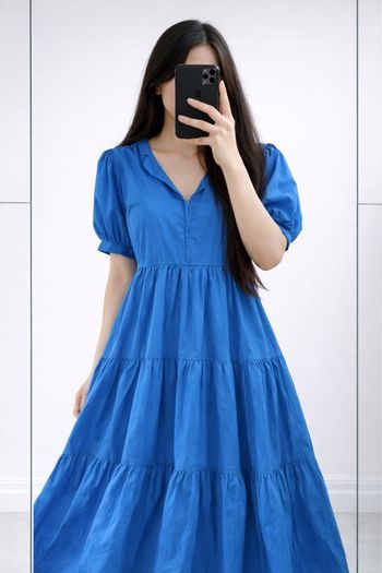 Robe Longue Bleu Zara