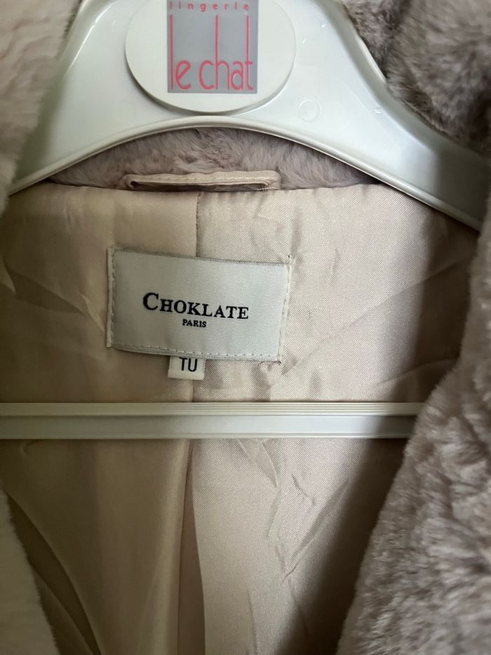 Veste fausse fourrure taille unique choklate - photo numéro 3