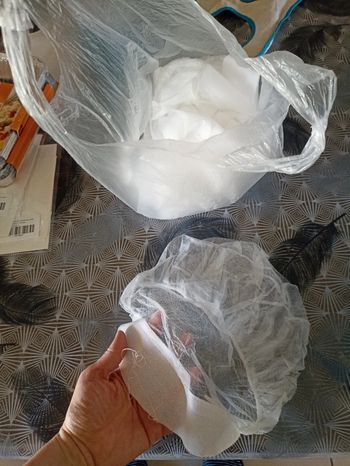 Lot de 11 charlottes avec visière jetables