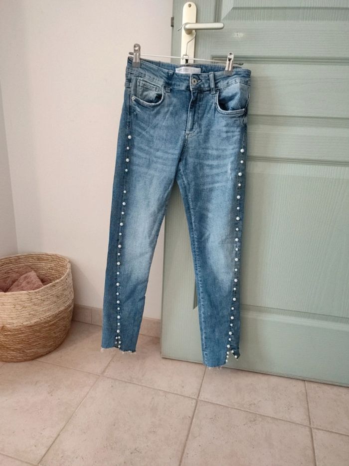 Jean zara perlé slim - taille 36