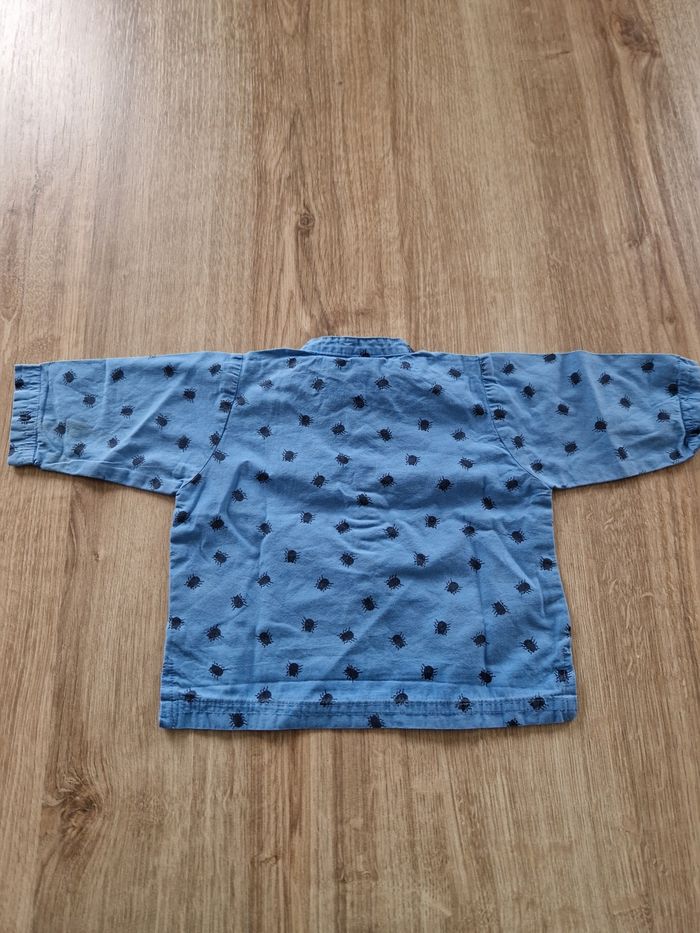 Haut Chemisette Bébé Green Kids bleu à motifs 12-18 mois - photo numéro 2